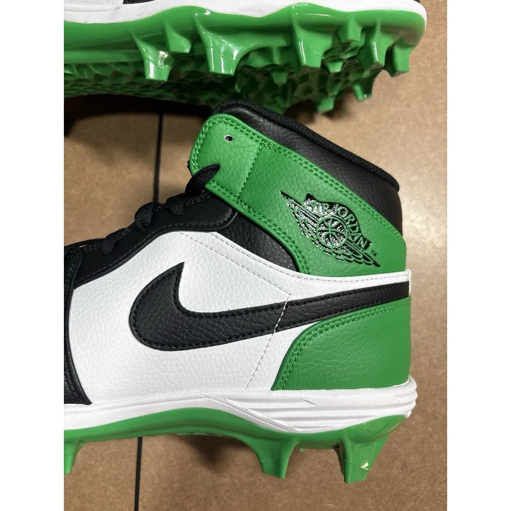 Size 11 - Jordan 1 Mid TD Football Cleats Lucky Green FJ6805-003